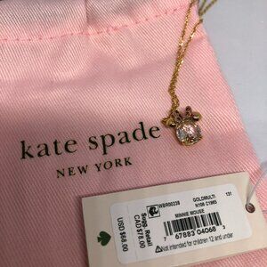 Disney X Kate Spade New York Minnie Pendant Necklace - Disney Minnie Gold Clear